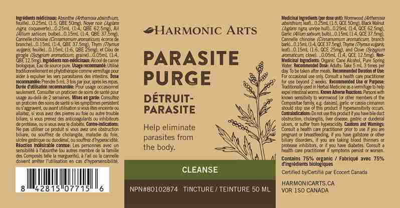 Harmonic Arts - Parasite Purge Cleanse, 100Ml