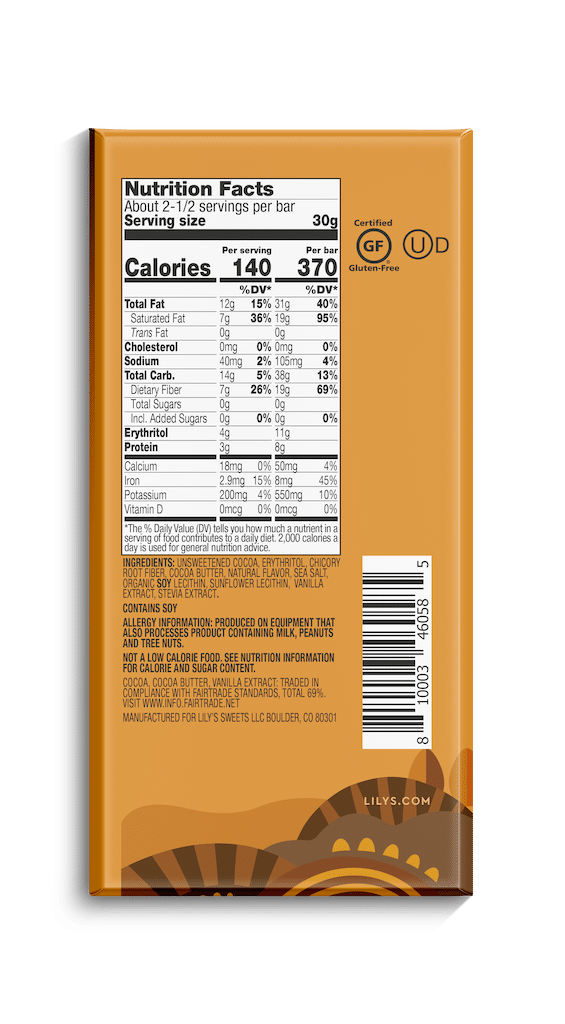 Lily's Salted Caramel Milk Chocolate Style Bar, 80 g