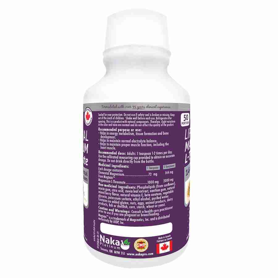 Naka - Liposomal Magnesium L-Threonate, 250Ml