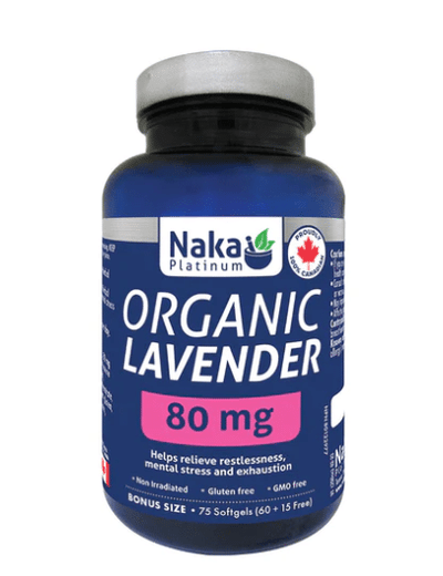 Naka Platinum Organic Lavender 80Mg, 75 Softgels