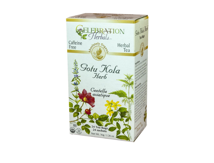 Celebration Herbals Organic Gotu Kola Tea, 24Bgs
