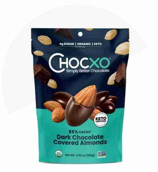 Chocxo Keto 85% Dark Chocolate Covered Almonds 100G