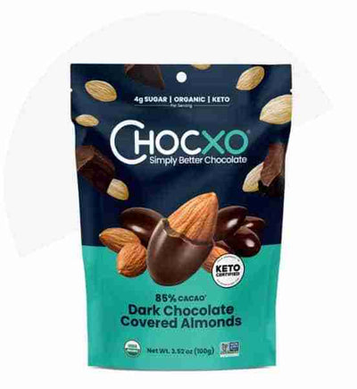 Chocxo Keto 85% Dark Chocolate Covered Almonds 100G