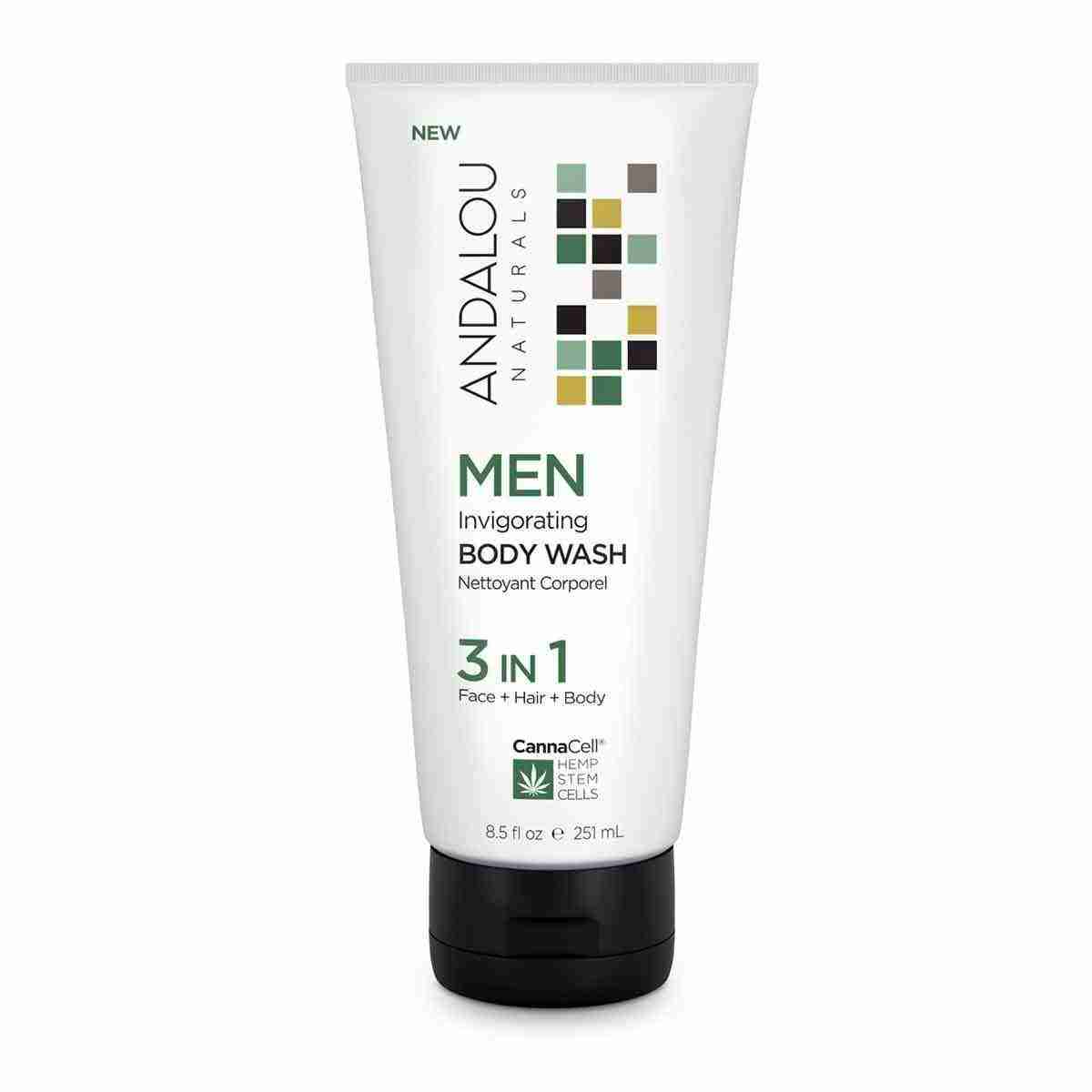 Andalou Naturals Cannacell Men Invigorating Body Wash 3 In 1 - 251Ml
