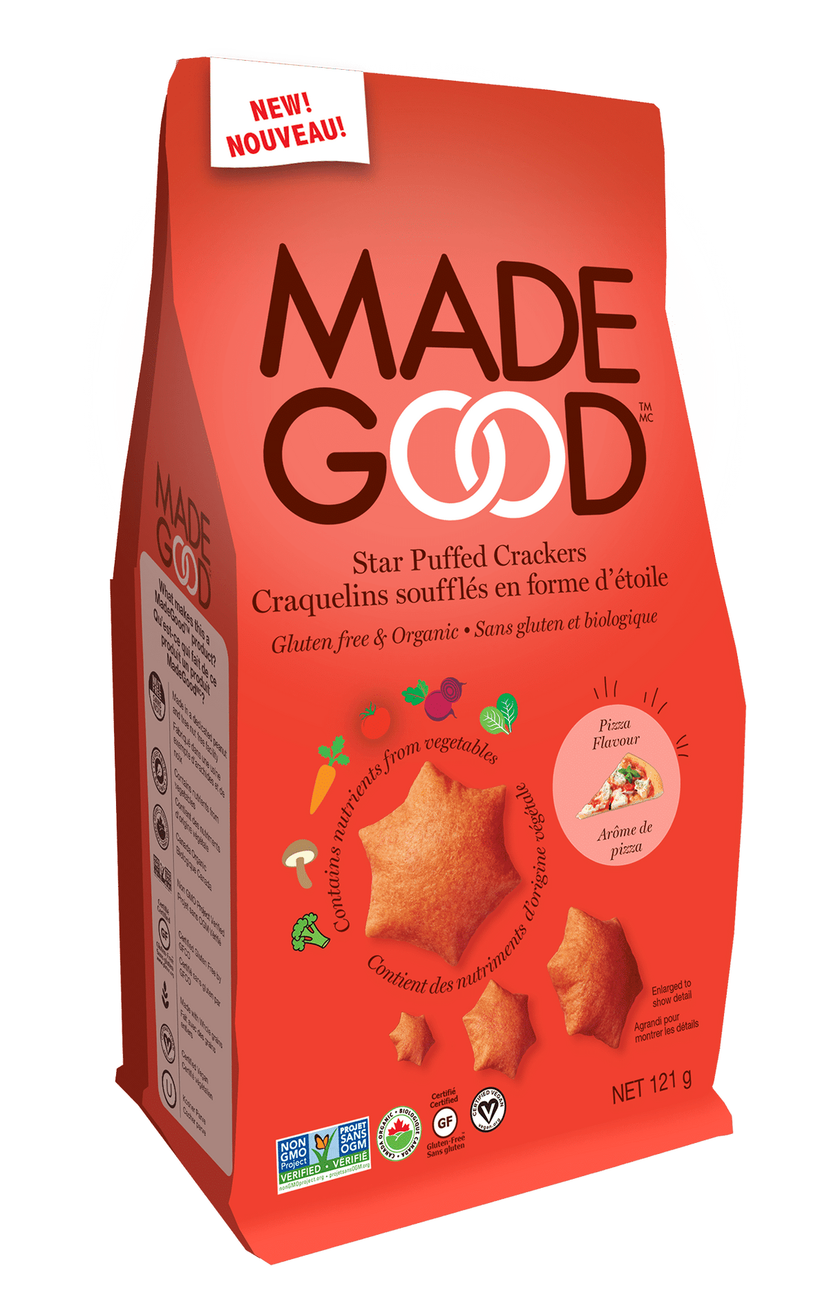 Made Good - Star Puffed Pizza Crackers, 121G
