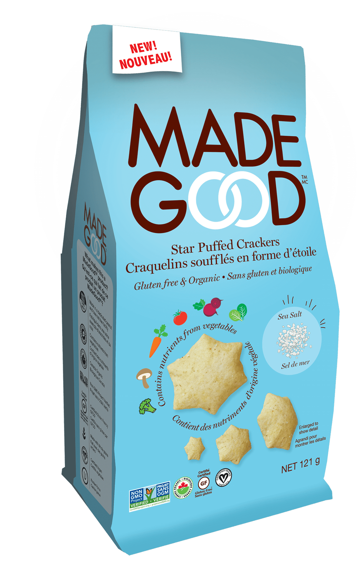Made Good - Star Puffed Sea Salt Crackers, 121G