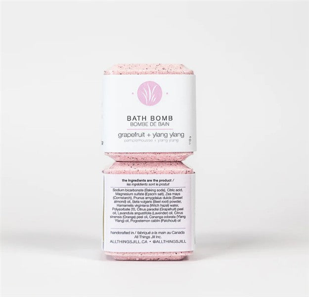 All Things Jill Grapefruit + Ylang Ylang Bath Bomb, 105 g