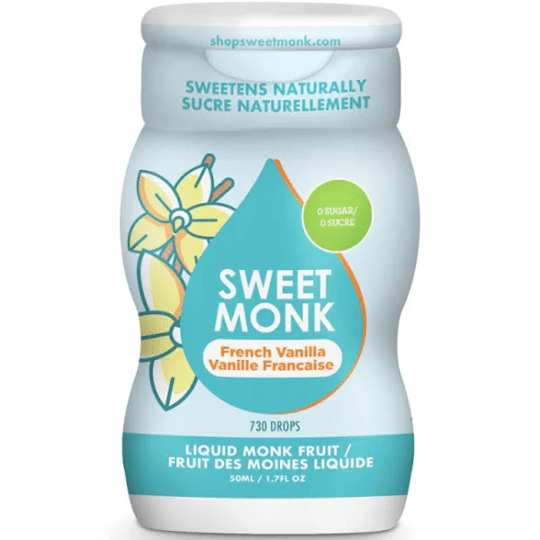 Sweet Monk Liquid Monk Fruit Sweetener, French Vanilla, 50 mL