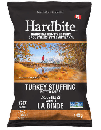 Hardbite Turkey Stuffing Potato Chips, 142 g