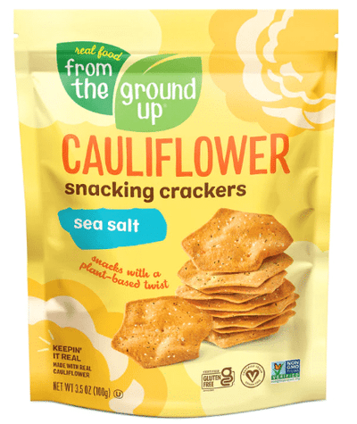 From The Ground Up Cauliflower Sea Salt Snacking Crackers, 100G