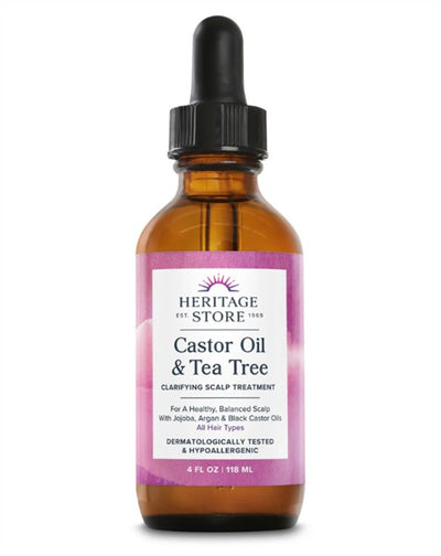 Heritage Store Castor Oil & Tea Tree Clarifying Scalp Treatment, 118 mL