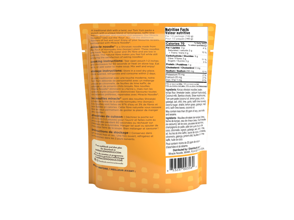Miracle Noodle - Thai Tom Yum Noodles, 280G