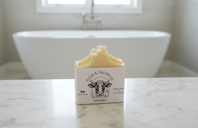 Flock & Tallow Co. Tallow Soap Block - Lavender, 4Oz
