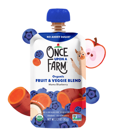 Once Upon A Farm - Organic Fruit & Veggie Blend: Mama Blueberry, 91G