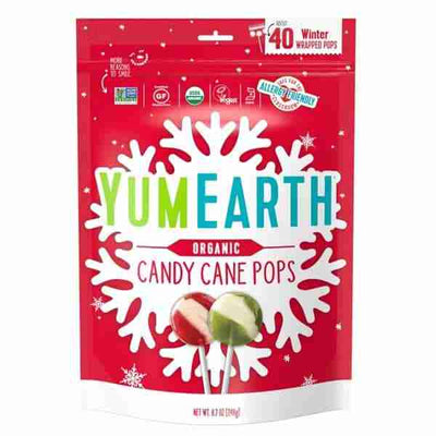 Yum Earth, Organic Candy Cane Pops - 30 Pack