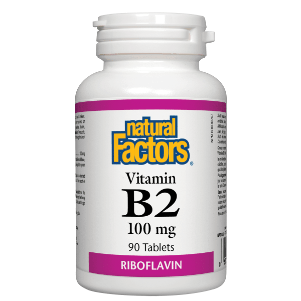 Natural Factors Vitamin B2 100 mg, 90 Tablets