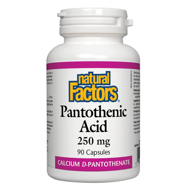 Natural Factors Pantothenic Acid 250Mg 90 Capsules