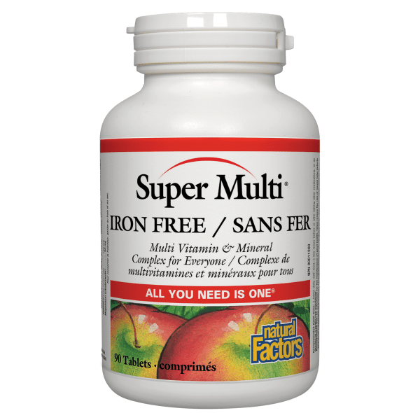Natural Factors Super Multi Iron Free 90 Tablets