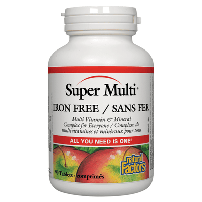 Natural Factors Super Multi Iron Free 90 Tablets