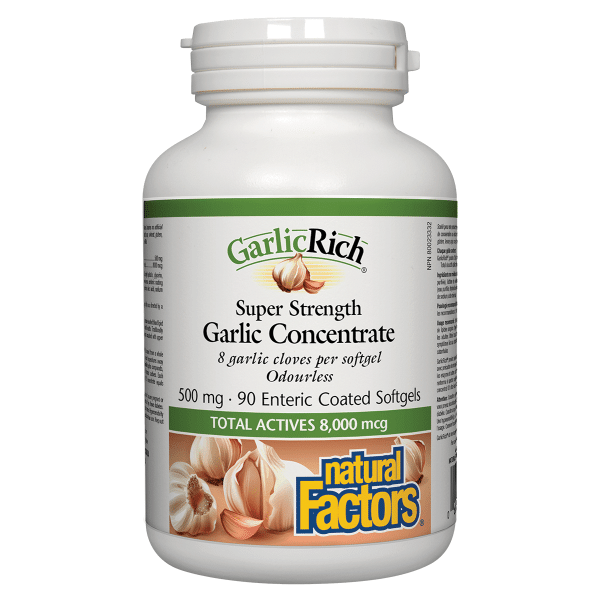 Natural Factors Garlicrich® Super Strength Garlic Concentrate 500Mg 90 Softgels