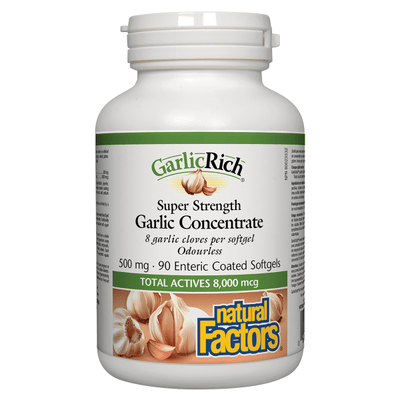 Natural Factors Garlicrich® Super Strength Garlic Concentrate 500Mg 90 Softgels