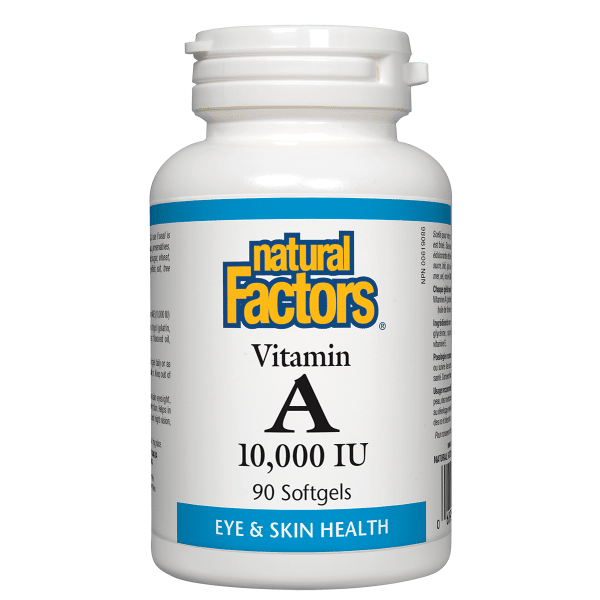 Natural Factors Vitamin A 1000 IU 90 Softgels