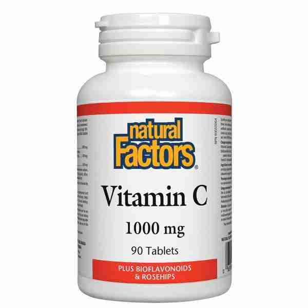 Natural Factors Vitamin C 1000Mg Plus Bioflavonoids & Rosehips 90 Tablets