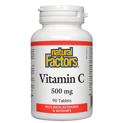 Natural Factors Vitamin C 500Mg Plus Bioflavonoids & Rosehips 90 Tablets