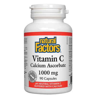 Natural Factors Vitamin C Calcium Ascorbate 1000 mg, 90 Capsules