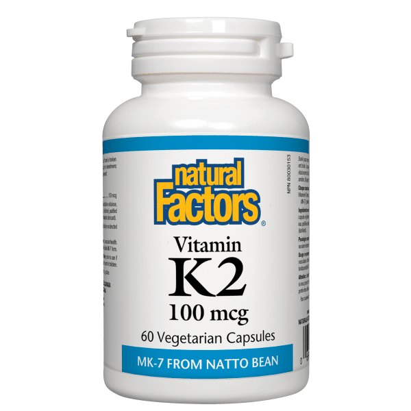 Natural Factors Vitamin K2 100Mcg 60 Veggie Caps