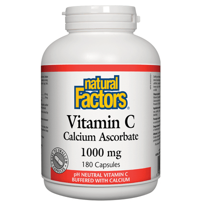 Natural Factors Vitamin C Calcium Ascorbate 1000Mg 180 Capsules
