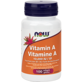 NOW Vitamin A 10,000 IU 100 Softgels