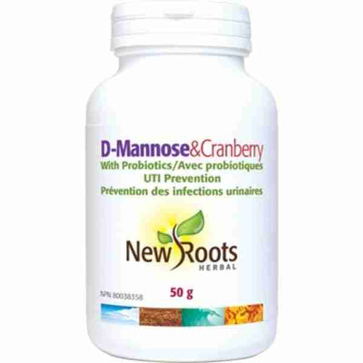 New Roots - D-Mannose & Cranberry With Probiotics 50G