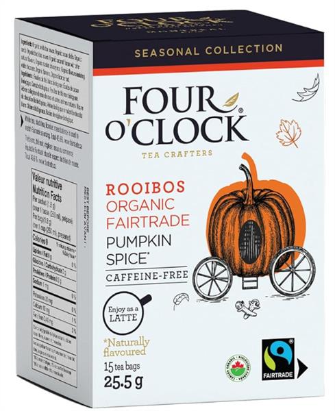 Four O'clock - Pumpkin Spice Rooibos Tea, 15 Bags