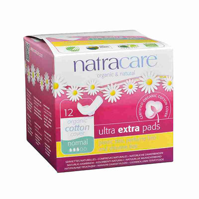 Natracare Organic Cotton Ultra Extra Pads - 12 Normal