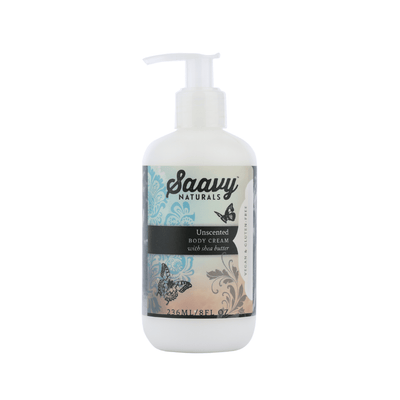 Saavy Naturals Unscented Body Cream, 236 mL