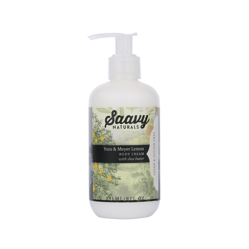 Saavy Naturals Yuzu & Meyer Lemon Body Cream, 236 mL