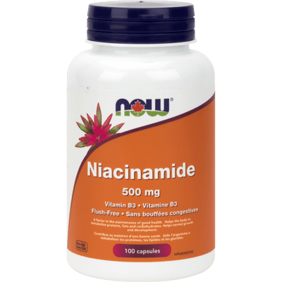NOW Niacinamide 500 mg, 100 Capsules