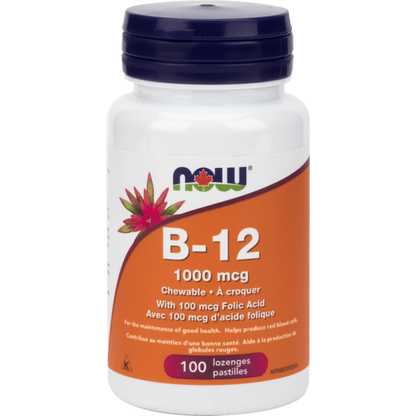NOW Vitamin B-12 1000Mcg 100 Chewable Lozenges