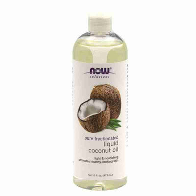 NOW Solutions Pure Fractionated Liquid Coconut Oil, 473 mL