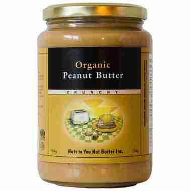 Nuts to You Organic Crunchy Peanut Butter, 750 g