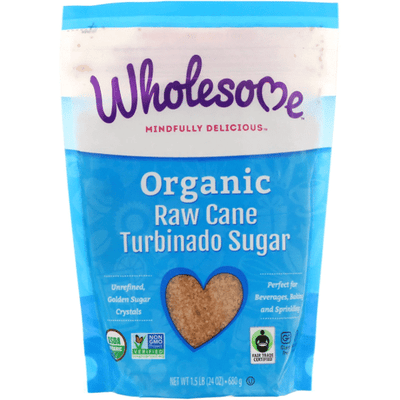 Wholesome Organic Raw Cane Turbinado Sugar, 680 g