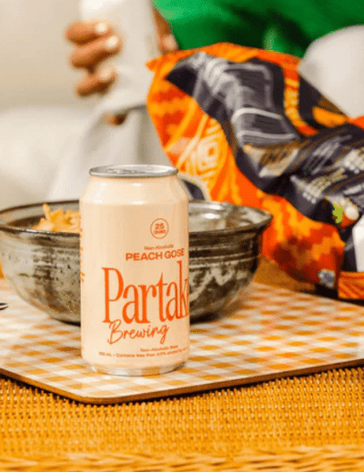 Partake Brewing - Peach Gose Non-Alcoholic Beer, 4 X 355Ml