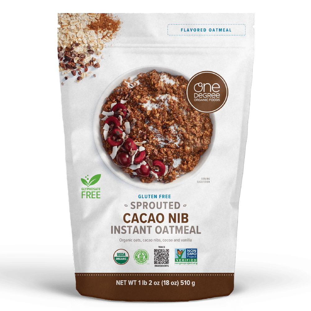 One Degree - Sprouted Cacao Nib Instant Oatmeal, 510G