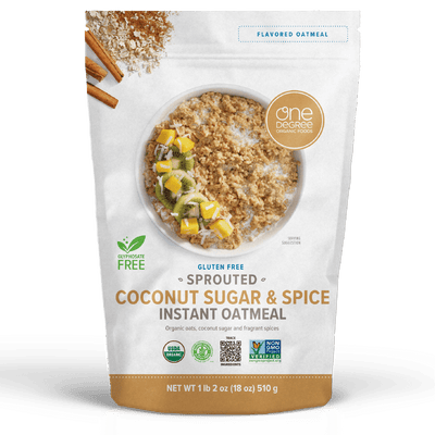 One Degree - Sprouted Coconut Sugar & Spice Instant Oatmeal, 510G
