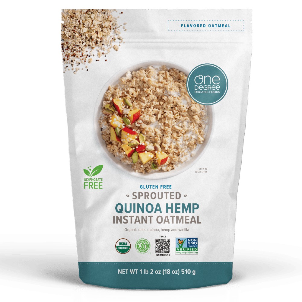 One Degree - Sprouted Quinoa Hemp Instant Oatmeal, 510G