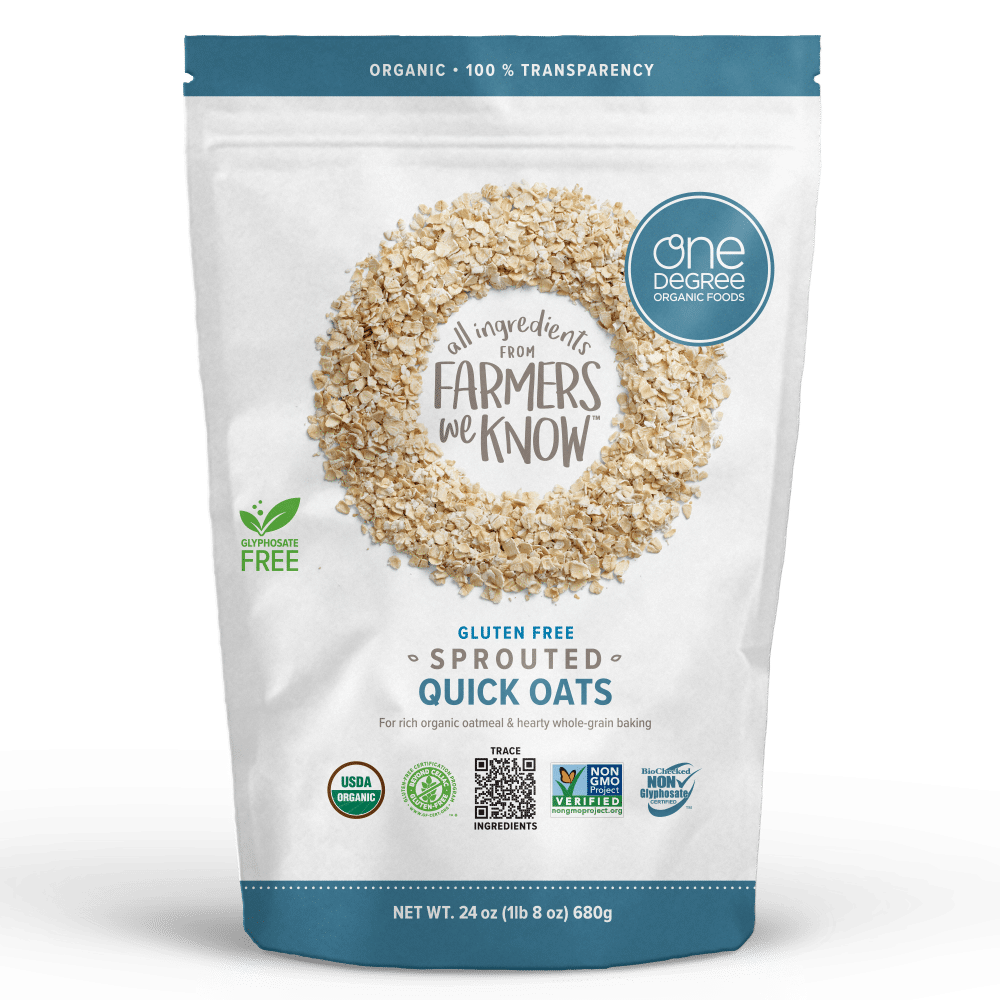 One Degree Organic Foods - Gluten-Free Sprouted Quick Oats, 680G