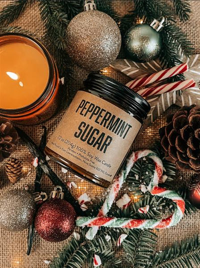 Lawrencetown Candle Co - Peppermint Sugar, 7.2 Oz