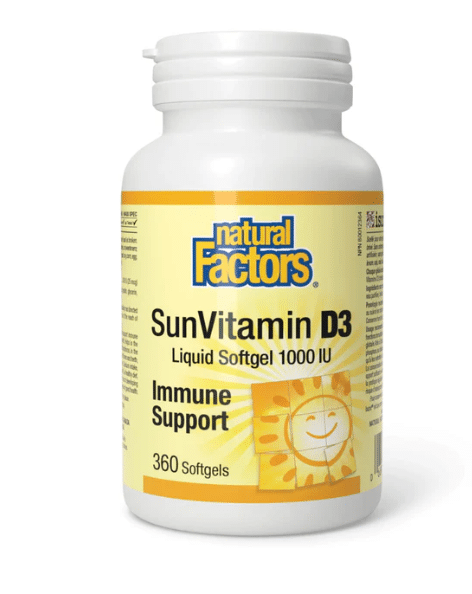 Natural Factors Sunvitamin D3 1000 IU 360 Softgels