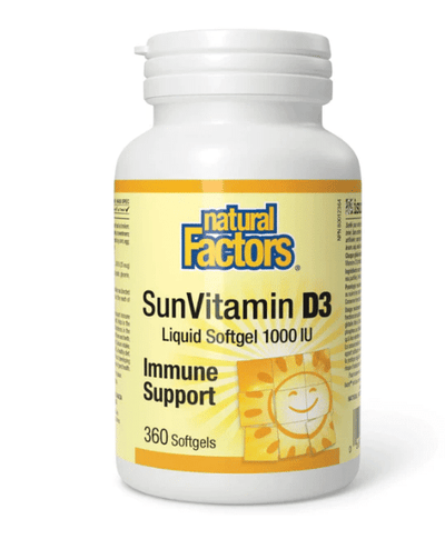 Natural Factors Sunvitamin D3 1000 IU 360 Softgels